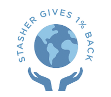 stasher restituisce l'1% di tutte le vendite all'icona delle organizzazioni non profit
